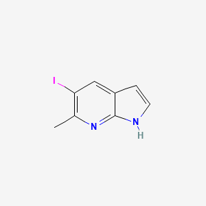 molecular formula C8H7IN2 B15231924 5-iodo-6-methyl-1H-pyrrolo[2,3-b]pyridine 