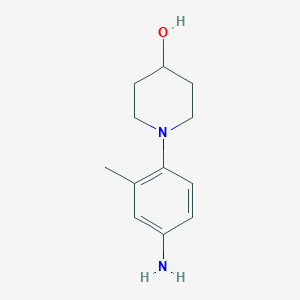 molecular formula C12H18N2O B1523193 1-(4-Amino-2-methylphenyl)-4-piperidinol CAS No. 873537-60-1