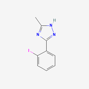 molecular formula C9H8IN3 B1523196 5-(2-碘苯基)-3-甲基-1H-1,2,4-三唑 CAS No. 1094483-64-3