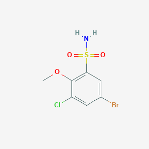 molecular formula C7H7BrClNO3S B1523197 5-溴-3-氯-2-甲氧基苯-1-磺酰胺 CAS No. 1094562-60-3