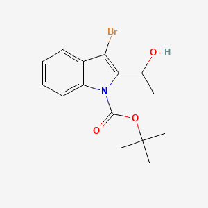 tert-Butyl 3-bromo-2-(1-hydroxyethyl)-1H-indole-1-carboxylate