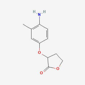 molecular formula C11H13NO3 B1523200 3-(4-氨基-3-甲基苯氧基)噁唑烷-2-酮 CAS No. 1019352-80-7