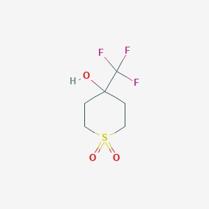 4-Hydroxy-4-(trifluoromethyl)-1lambda6-thiane-1,1-dione