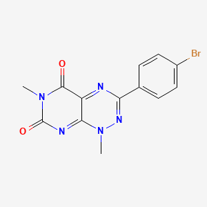 molecular formula C13H10BrN5O2 B15232037 3-(4-Bromophenyl)-1,6-dimethylpyrimido[5,4-e][1,2,4]triazine-5,7(1H,6H)-dione 