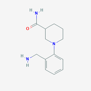 molecular formula C13H19N3O B1523204 1-[2-(氨基甲基)苯基]哌啶-3-甲酰胺 CAS No. 1020969-97-4