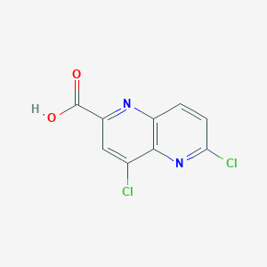 molecular formula C9H4Cl2N2O2 B15232046 4,6-Dichloro-1,5-naphthyridine-2-carboxylic acid 