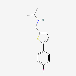 B1523205 {[5-(4-Fluorophenyl)thiophen-2-yl]methyl}(propan-2-yl)amine CAS No. 1095140-49-0