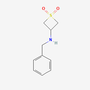 molecular formula C10H13NO2S B15232091 3-(Benzylamino)thietane1,1-dioxide 