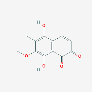 molecular formula C12H10O5 B152321 5,8-二羟基-7-甲氧基-6-甲基萘醌-1,2-二酮 CAS No. 915764-62-4