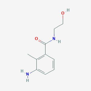 molecular formula C10H14N2O2 B1523210 3-氨基-N-(2-羟乙基)-2-甲基苯甲酰胺 CAS No. 1094686-54-0