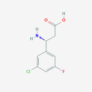 (3R)-3-Amino-3-(3-chloro-5-fluorophenyl)propanoic acid hcl