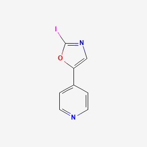 molecular formula C8H5IN2O B15232129 2-Iodo-5-(pyridin-4-yl)oxazole 