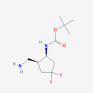 tert-butyl N-[(1S,2S)-2-(aminomethyl)-4,4-difluorocyclopentyl]carbamate