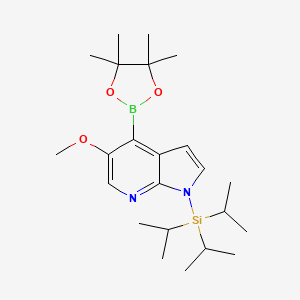 5-methoxy-4-(tetramethyl-1,3,2-dioxaborolan-2-yl)-1-[tris(propan-2-yl)silyl]-1H-pyrrolo[2,3-b]pyridine