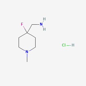 (4-Fluoro-1-methylpiperidin-4-yl)methanaminehydrochloride