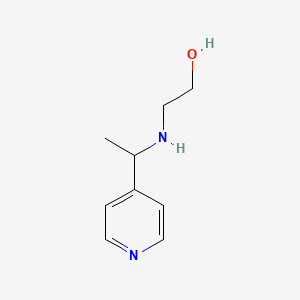 molecular formula C9H14N2O B15232189 2-((1-(Pyridin-4-yl)ethyl)amino)ethan-1-ol 