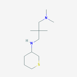 molecular formula C12H26N2S B15232247 N1,N1,2,2-Tetramethyl-N3-(tetrahydro-2H-thiopyran-3-yl)propane-1,3-diamine 