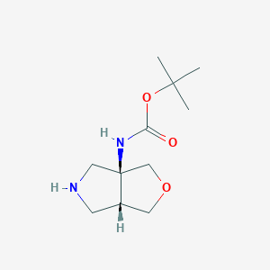 tert-Butyl((3aS,6aR)-tetrahydro-1H-furo[3,4-c]pyrrol-3a(3H)-yl)carbamate