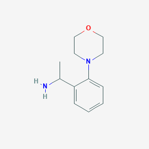 B1523229 1-[2-(Morpholin-4-yl)phenyl]ethan-1-amine CAS No. 874993-79-0