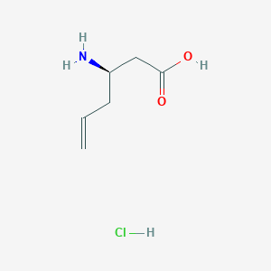 molecular formula C6H12ClNO2 B152323 (R)-3-Aminohex-5-enoic acid hydrochloride CAS No. 332064-79-6