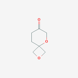 molecular formula C7H10O3 B15232303 2,5-Dioxaspiro[3.5]nonan-7-one 