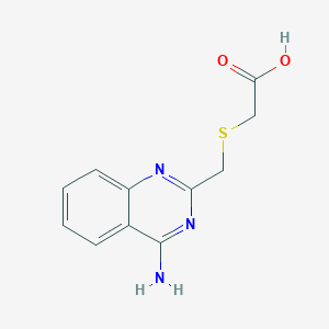 molecular formula C11H11N3O2S B1523232 2-{[(4-Aminoquinazolin-2-yl)methyl]sulfanyl}acetic acid CAS No. 1094703-32-8