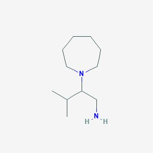 B1523233 2-(Azepan-1-yl)-3-methylbutan-1-amine CAS No. 929343-30-6