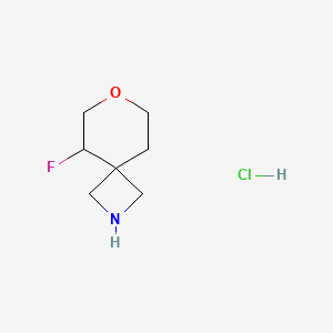 molecular formula C7H13ClFNO B15232338 5-Fluoro-7-oxa-2-azaspiro[3.5]nonane hydrochloride 