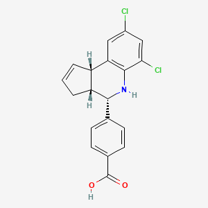 4-[(3aR,4S,9bS)-6,8-dichloro-3a,4,5,9b-tetrahydro-3H-cyclopenta[c]quinolin-4-yl]benzoic acid