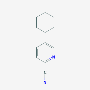 molecular formula C12H14N2 B15232359 5-Cyclohexylpicolinonitrile 