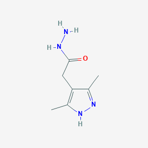 molecular formula C7H12N4O B1523238 2-(3,5-Dimethyl-1H-pyrazol-4-yl)acetohydrazide CAS No. 934172-53-9