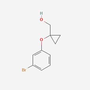 molecular formula C10H11BrO2 B15232397 (1-(3-Bromophenoxy)cyclopropyl)methanol 