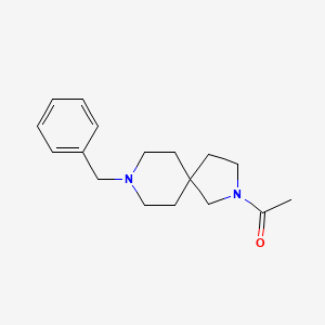 molecular formula C17H24N2O B15232421 Ethanone, 1-[8-(phenylmethyl)-2,8-diazaspiro[4.5]dec-2-yl]- 