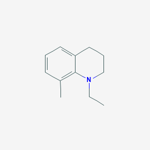 molecular formula C12H17N B15232429 1-Ethyl-8-methyl-1,2,3,4-tetrahydroquinoline 