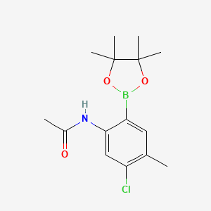 N-(5-Chloro-4-methyl-2-(4,4,5,5-tetramethyl-1,3,2-dioxaborolan-2-yl)phenyl)acetamide