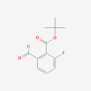 molecular formula C12H13FO3 B15232458 tert-Butyl2-fluoro-6-formylbenzoate 