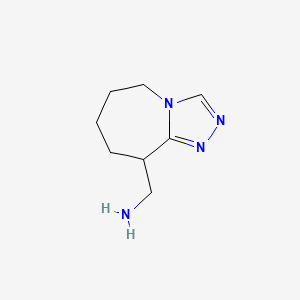 molecular formula C8H14N4 B15232517 (6,7,8,9-Tetrahydro-5H-[1,2,4]triazolo[4,3-a]azepin-9-yl)methanamine 