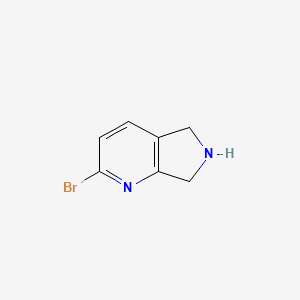 molecular formula C7H7BrN2 B15232520 2-Bromo-6,7-dihydro-5H-pyrrolo[3,4-B]pyridine 