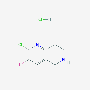 2-Chloro-3-fluoro-5,6,7,8-tetrahydro-1,6-naphthyridine hcl