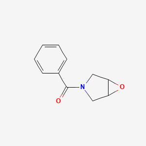 molecular formula C11H11NO2 B15232534 1-Benzoyl-3,4-epoxypyrrolidine 