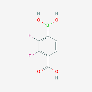 molecular formula C7H5BF2O4 B1523254 4-硼基-2,3-二氟苯甲酸 CAS No. 1029716-92-4