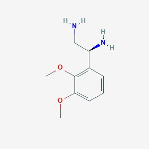 molecular formula C10H16N2O2 B15232553 (1S)-1-(2,3-Dimethoxyphenyl)ethane-1,2-diamine 