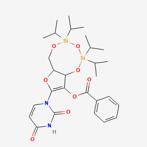 molecular formula C28H40N2O8Si2 B15232572 8-(2,4-Dioxo-3,4-dihydropyrimidin-1(2H)-yl)-2,2,4,4-tetraisopropyl-6a,9a-dihydro-6H-furo[3,2-f][1,3,5,2,4]trioxadisilocin-9-yl benzoate 