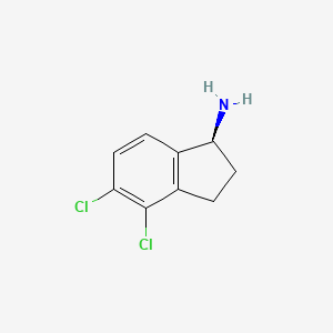 molecular formula C9H9Cl2N B15232598 (S)-4,5-Dichloro-2,3-dihydro-1H-inden-1-amine 