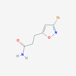 molecular formula C6H7BrN2O2 B1523261 3-(3-Bromoisoxazol-5-yl)propanamide CAS No. 1291486-30-0
