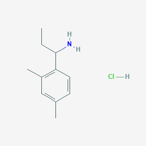 molecular formula C11H18ClN B1523264 1-(2,4-二甲苯基)丙-1-胺盐酸盐 CAS No. 1268982-48-4