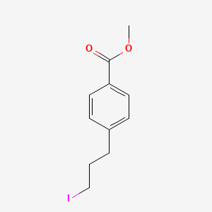 molecular formula C11H13IO2 B15232648 Methyl 4-(3-iodopropyl)benzoate 