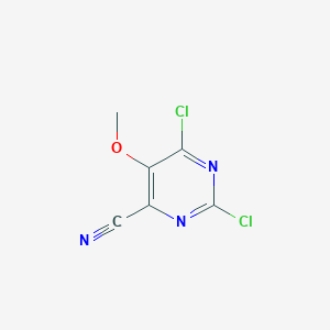 molecular formula C6H3Cl2N3O B15232684 2,6-Dichloro-5-methoxypyrimidine-4-carbonitrile 