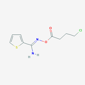 molecular formula C9H11ClN2O2S B1523270 [Amino(thiophen-2-yl)methylidene]amino 4-chlorobutanoate CAS No. 19580-41-7