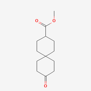 molecular formula C13H20O3 B15232701 Methyl 9-oxospiro[5.5]undecane-3-carboxylate 